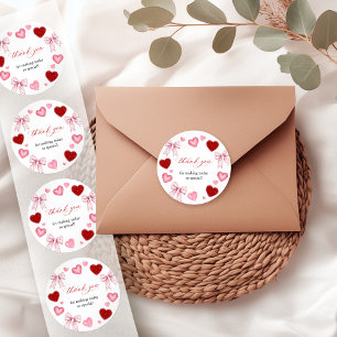 Sticker Rond Petit Chéri Fête des Amoureux Baby Shower
