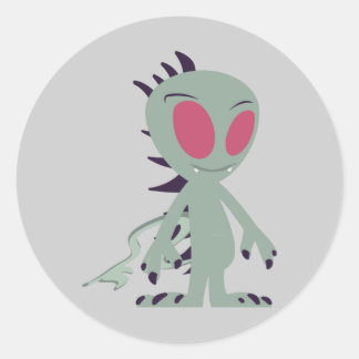Sticker Rond Petit Chupacabra mignon