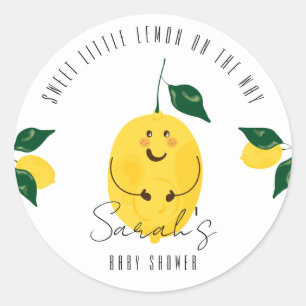 Sticker Rond Petit citron doux en chemin