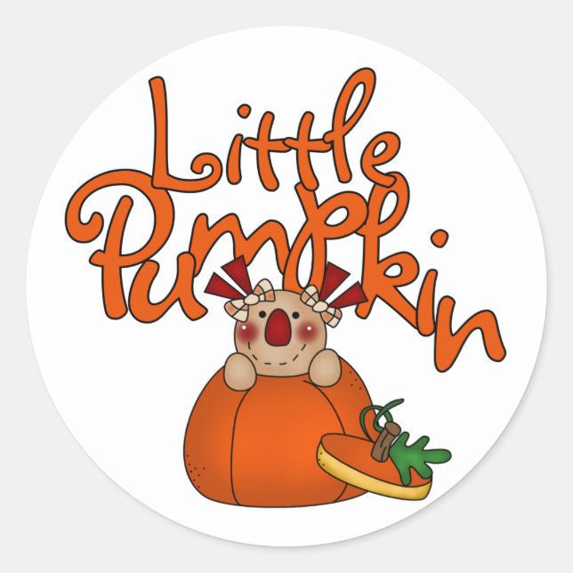 Sticker Rond Petit Citrouille (Devant)