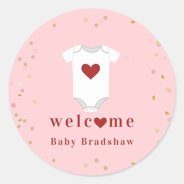 Sticker Rond Petit costume de carrosserie Saint-Amour Baby show (Devant)