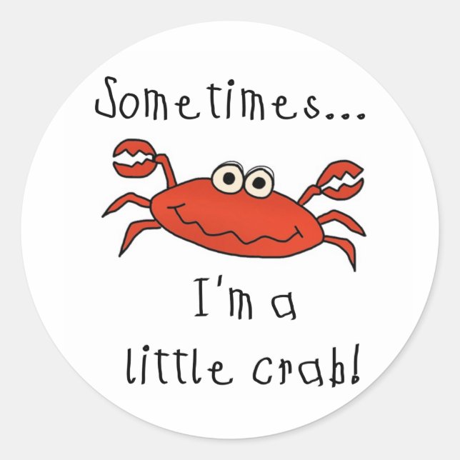 Sticker Rond Petit crabe (Devant)