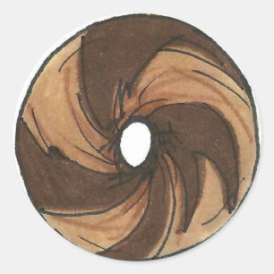 Sticker Rond Petit déjeuner classique New York Deli Marble Rye 