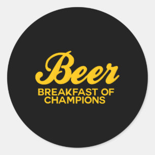 Sticker Rond Petit-Déjeuner De Champions Inspiré