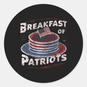Sticker Rond Petit-Déjeuner Patriots Pancake American Cake 4ème