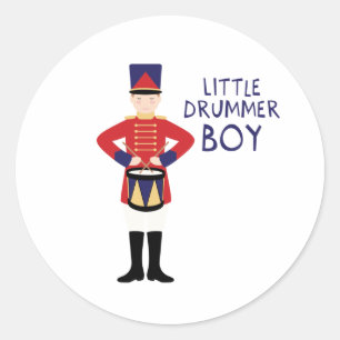 Sticker Rond Petit Drummer