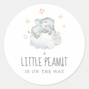 Sticker Rond Petit éléphant Petit garçon Petit Baby shower de c