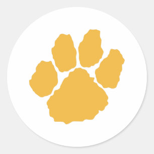 STICKER ROND PETIT EMPREINTE DE PATTE TIGER
