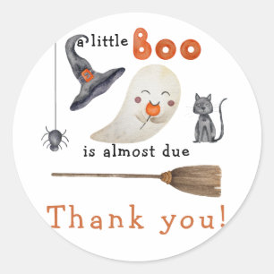 Sticker Rond Petit fantôme - cadeau de remerciement pour baby s