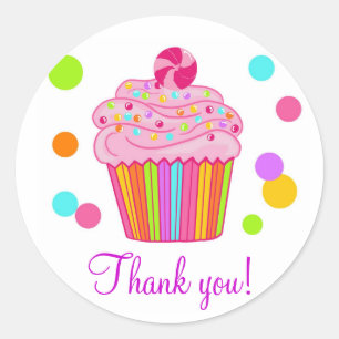 Sticker Rond Petit gâteau de surprise de sucrerie