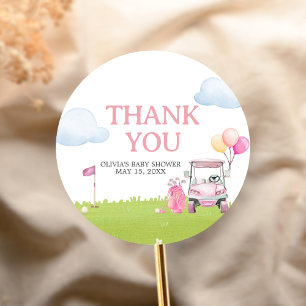 Sticker Rond Petit Golf Bébé Shower Putter