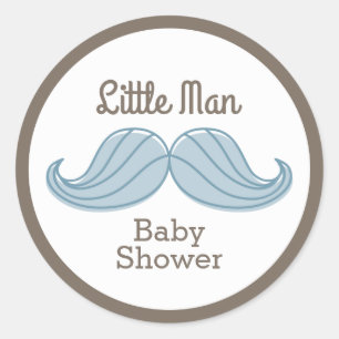 Sticker Rond Petit homme de moustache