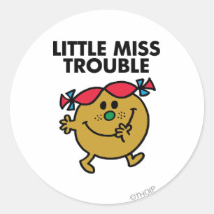 Sticker Rond Petit lettrage noir de Mlle Trouble  