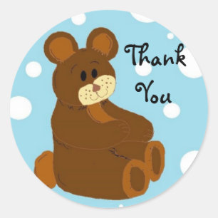 Sticker Rond Petit Merci d'ours