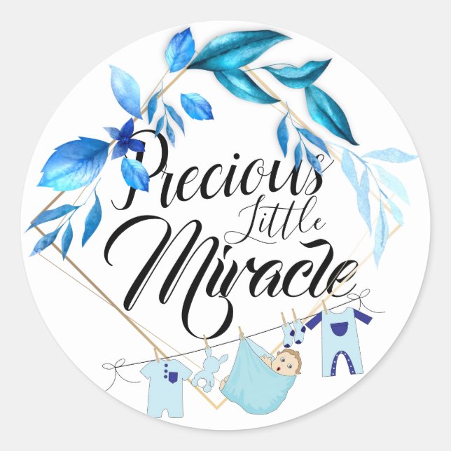 Sticker Rond Petit miracle précieux (Devant)