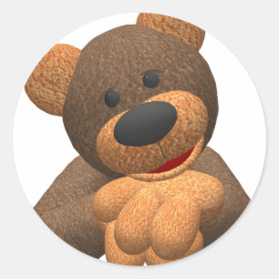 Sticker Rond Petit ours