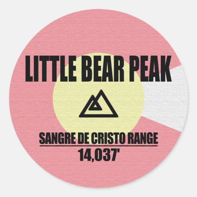 Sticker Rond Petit pic de l'ours (Devant)