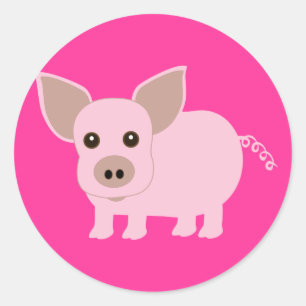 Sticker Rond Petit Piggie