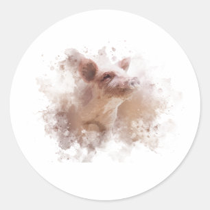 Sticker Rond Petit Piggy