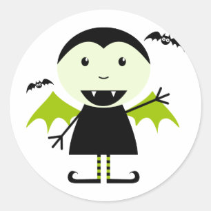 Sticker Rond Petit Vampire