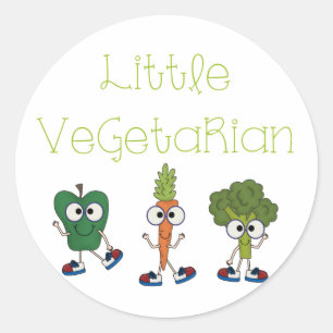 Sticker Rond Petit végétarien