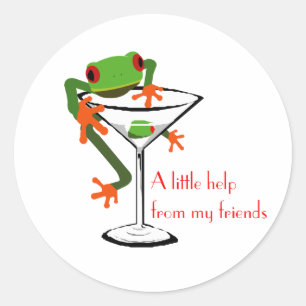 Sticker Rond Petite aide de Mes amis