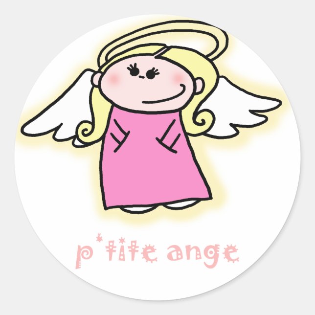 Sticker Rond Petite Ange (petit ange) (Devant)