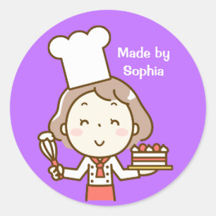 Sticker Rond Petite chef fille