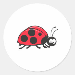 Sticker Rond petite coccinelle