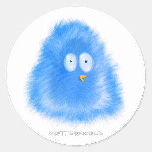 Sticker Rond Petite créature d'oiseau