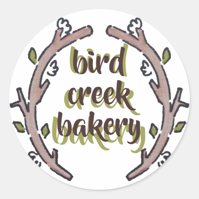 Sticker Rond Petite entreprise Artisan Botanique (Devant)