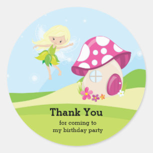 Sticker Rond Petite fée girly