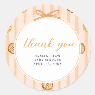 Sticker Rond Petite Fête Prénatale de Bébé en Automne