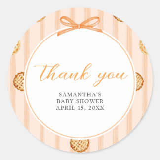 Sticker Rond Petite Fête Prénatale de Bébé en Automne