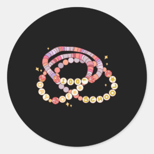 Sticker Rond Petite Fille 100 Jours De Bracelet D'Amitié Scolai