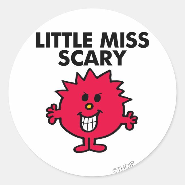 Sticker Rond Petite Miss Effraction | Lettres noires (Devant)