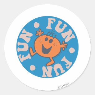 Sticker Rond Petite Miss Fun Fun Fun Fun Fun