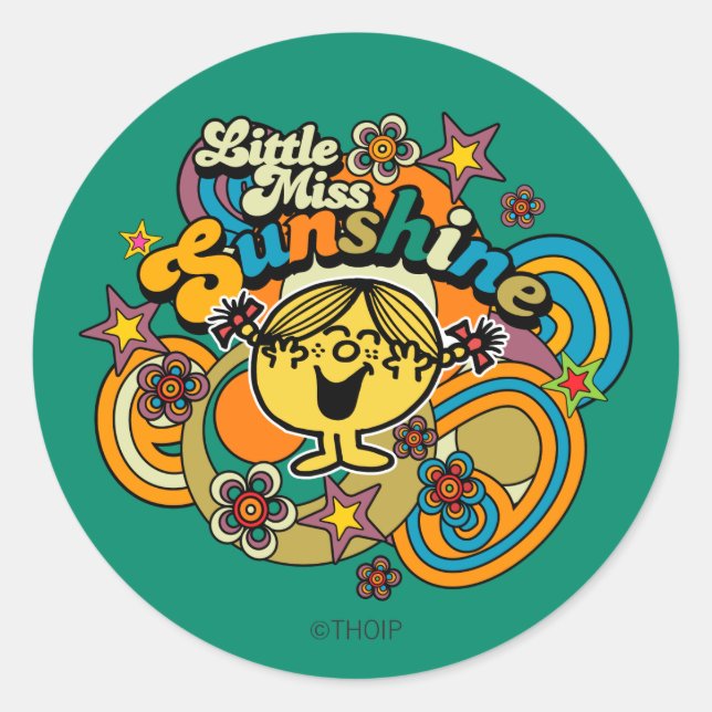 Sticker Rond Petite Miss Sunshine | Floral Delight (Devant)
