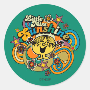 Sticker Rond Petite Miss Sunshine   Floral Delight