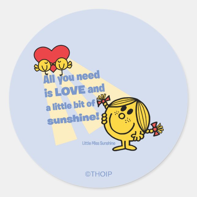Sticker Rond Petite Miss Sunshine | You Need Is... (Devant)