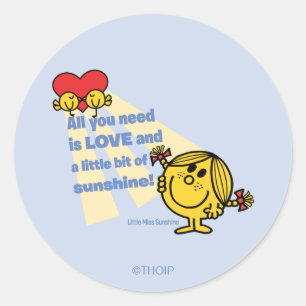 Sticker Rond Petite Miss Sunshine   You Need Is...