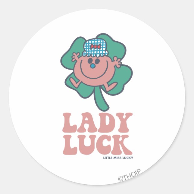 Sticker Rond Petite Mlle Lucky | Lady Luck (Devant)