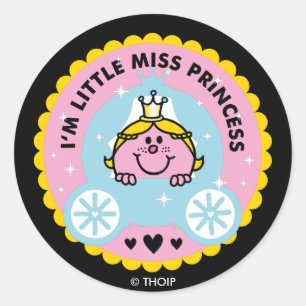 Sticker Rond Petite Mlle Princesse   Je suis une princesse