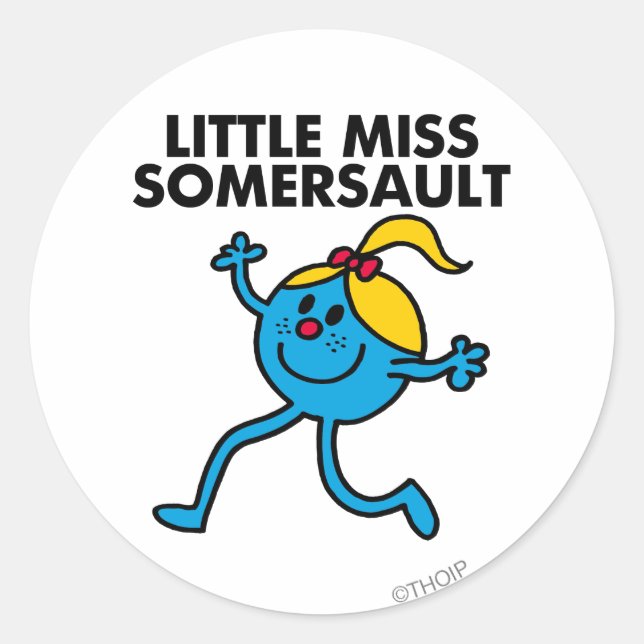 Sticker Rond Petite Mlle Somersault Marcher Tall (Devant)