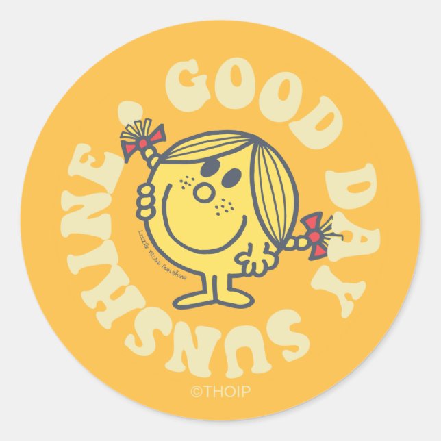Sticker Rond Petite Mlle Sunshine de beau jour (Devant)