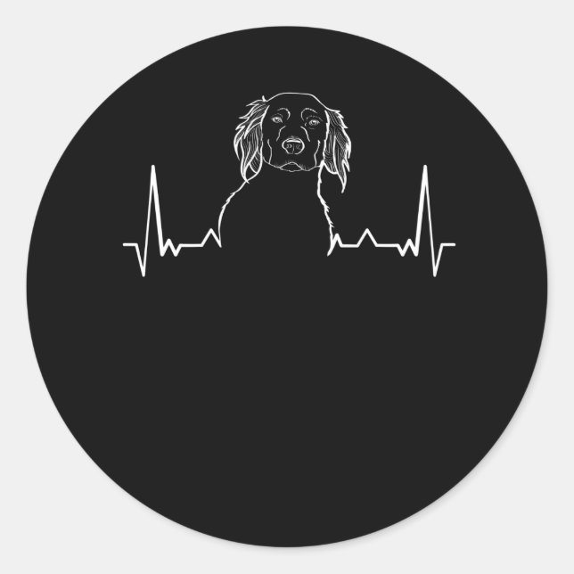 Sticker Rond Petite pouls Munsterlander (Devant)