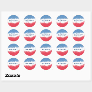 Sticker Rond Petite Résister Patriotique Politique 