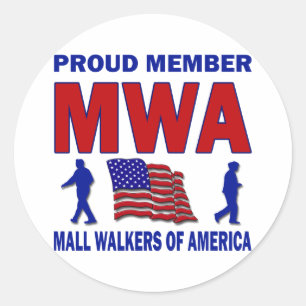 STICKER ROND PETITES MARCHEURS AMÉRICAINS