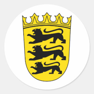 Sticker Rond Petits armoiries du Bade-Wurtemberg