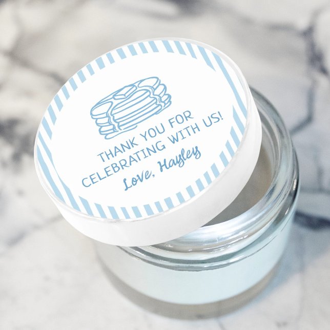 Sticker Rond Petits déjeuners crêpes et pyjamas Merci (Créateur téléchargé)